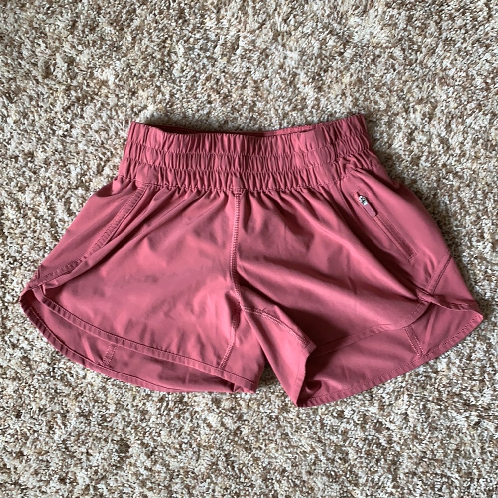Salmon pink Lululemon size 4 shorts